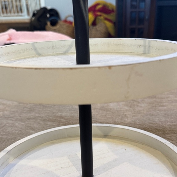 Hobby Lobby Black and White Two-Tier Tray - Picture 8 of 11